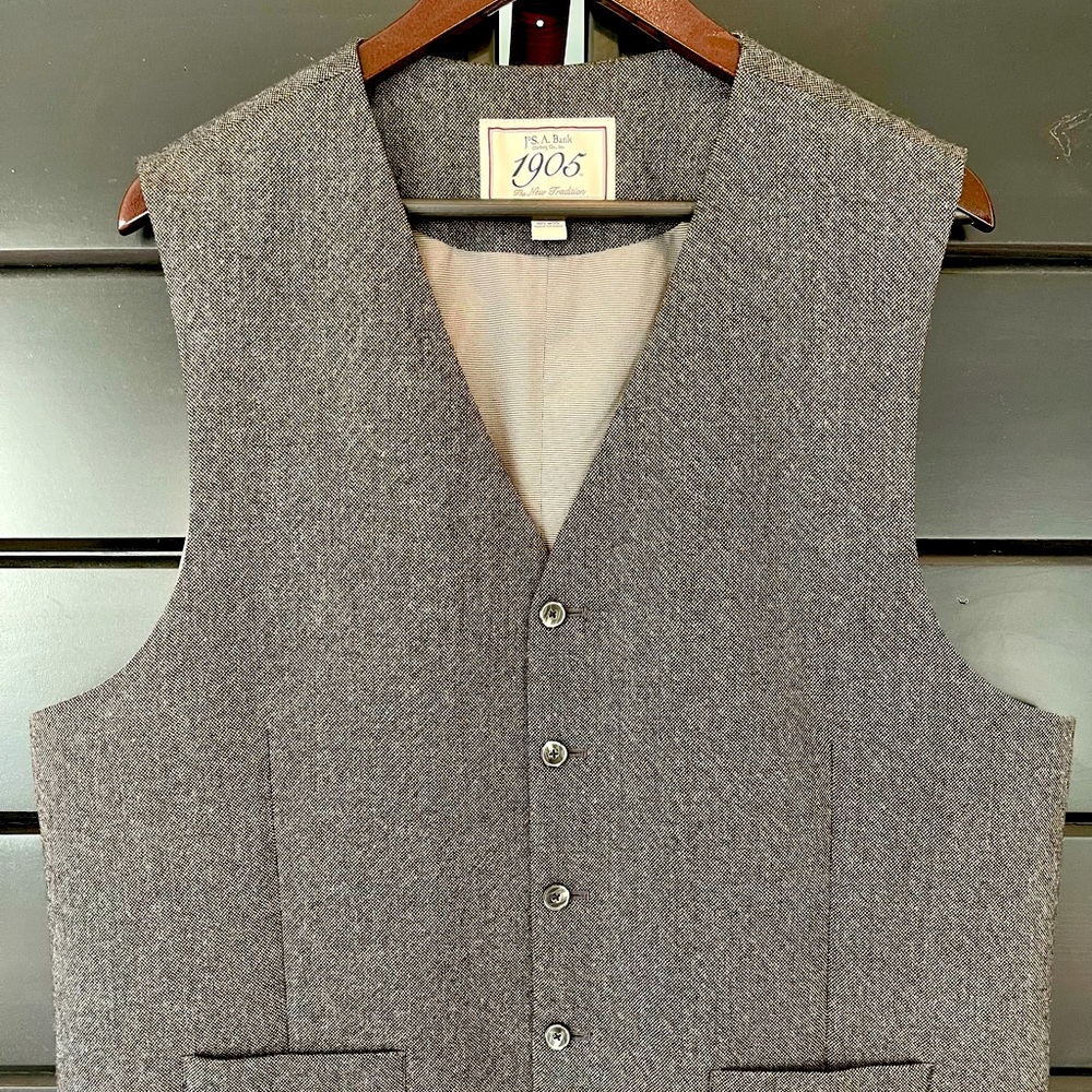 Mens Gray Wool Vest